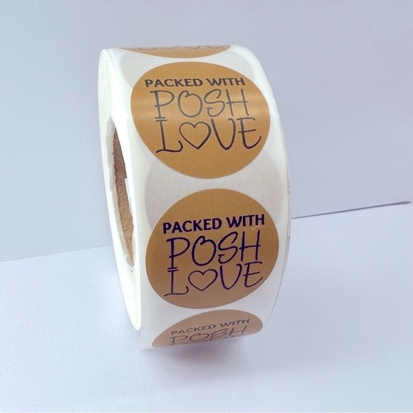 handmade Other - packed with posh love stickers | shipping supplies NWT 1in round sticker